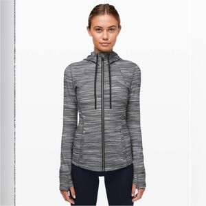 Lululemon Define Jacket with hoodie Black and White